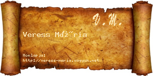 Veress Mária névjegykártya